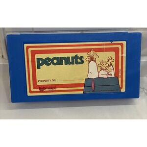 Vintage Peanuts Snoopy Woodstock Pencil Case Plastic Blue Supplies Empire‎ New